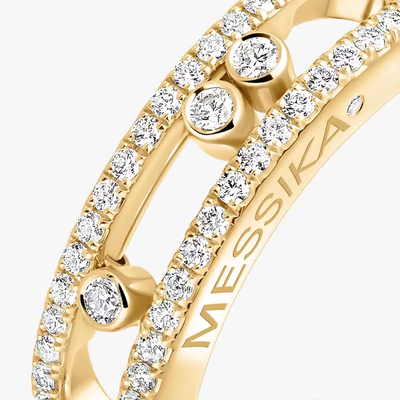 Baby Move Pavé Yellow Gold Diamond Ring