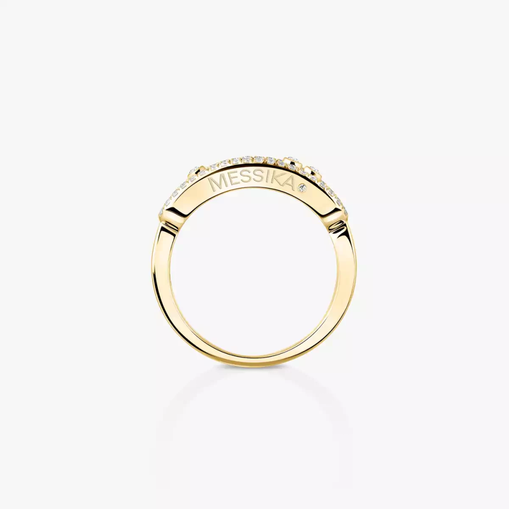 Baby Move Pavé Yellow Gold Diamond Ring