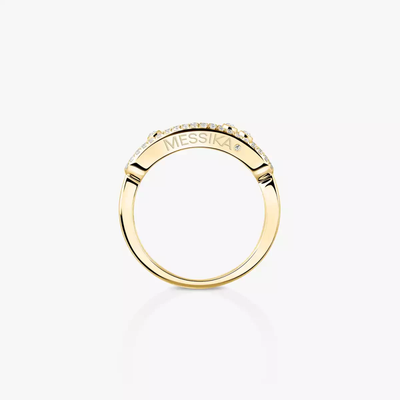 Baby Move Pavé Yellow Gold Diamond Ring