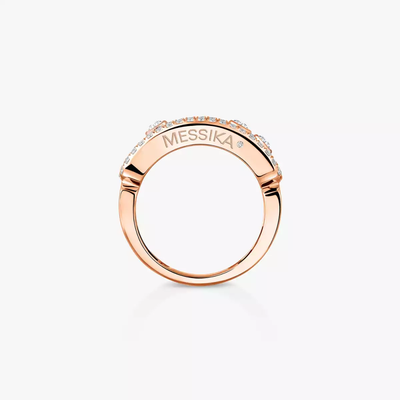 Move Classique Pavée Bague Diamant Or Rose
