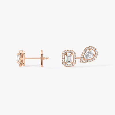 My Twin 1+2 0,10ct Boucles d'oreilles Diamant Or Rose