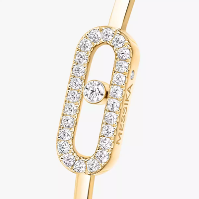 Move Uno Pavé Flex Bangle Yellow Gold Diamond Bracelet
