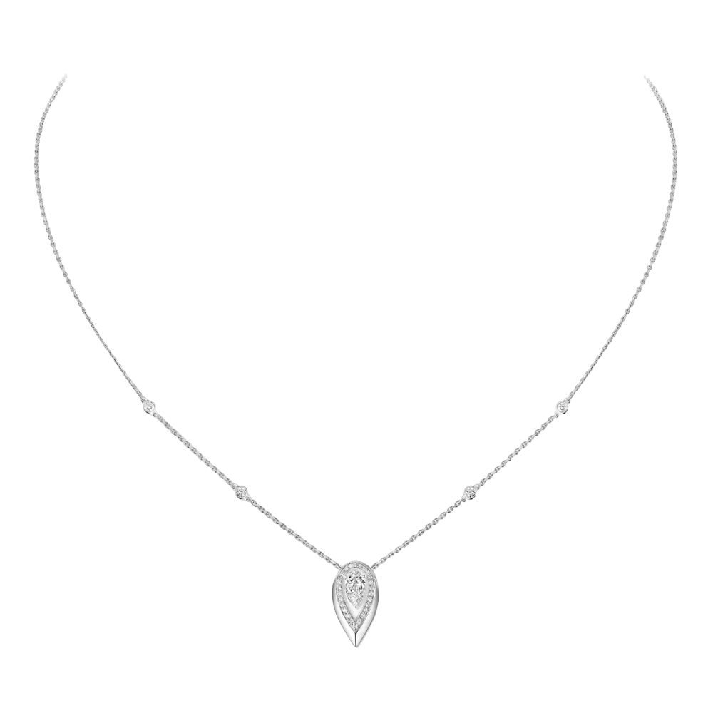 Collier Fiery 0,40ct Collier Diamant Or Blanc