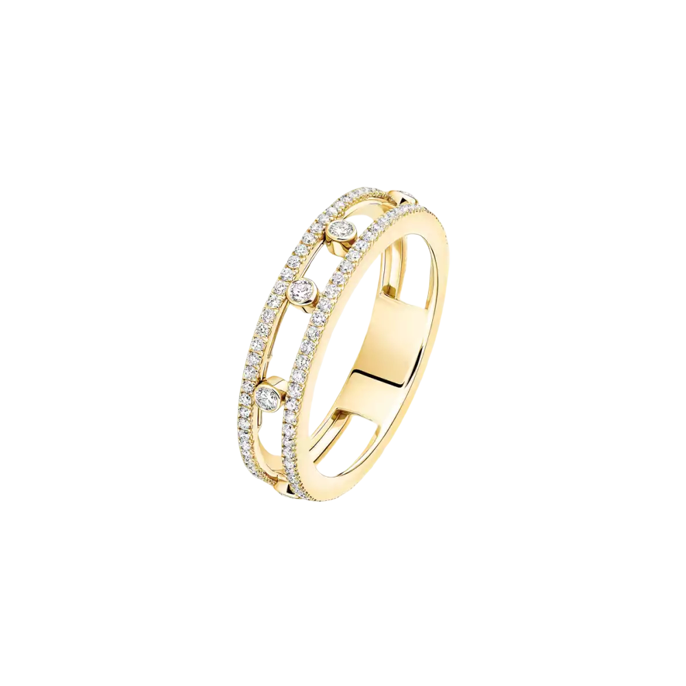 Alliance Move Romane Bague Diamant Or Jaune