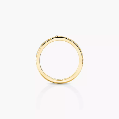Alliance Move Joaillerie Pavée Bague Diamant Or Jaune