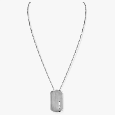 Move Titanium Natural LM Pendant Necklace Natural Titanium Diamond Necklace