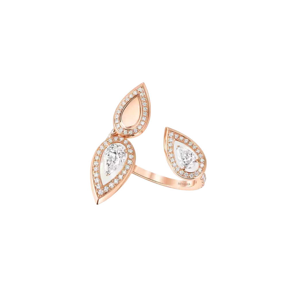 Fiery Trio Bague Diamant Or Rose