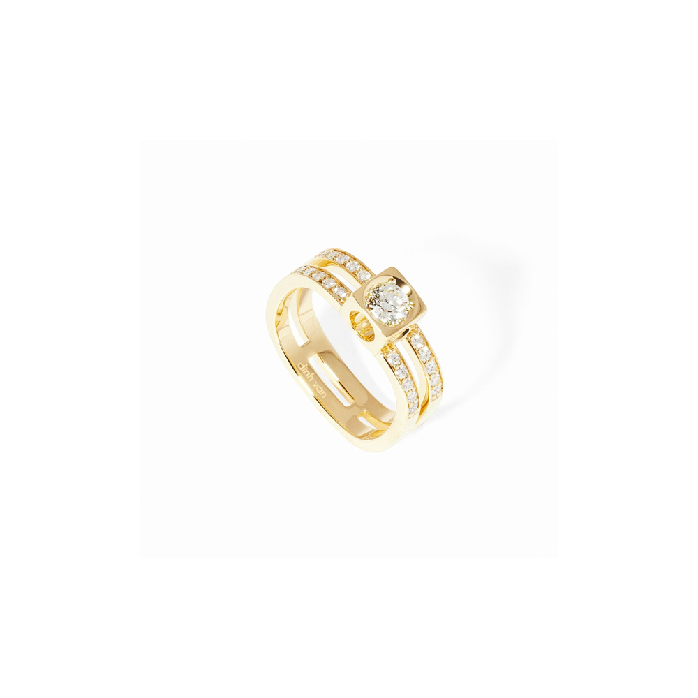 Le Cube Diamant Large Paved Ring