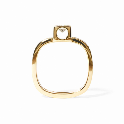 Le Cube Diamant Large Paved Ring