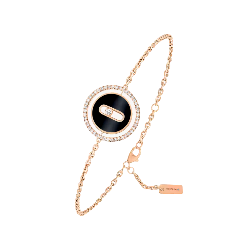Lucky Move PM Onyx Bracelet Diamant Or Rose