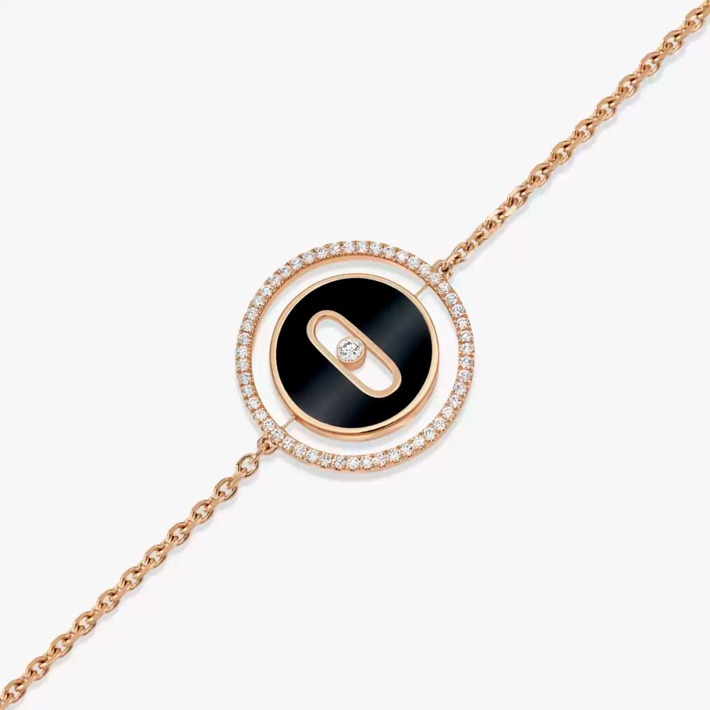 Lucky Move PM Onyx Bracelet Diamant Or Rose