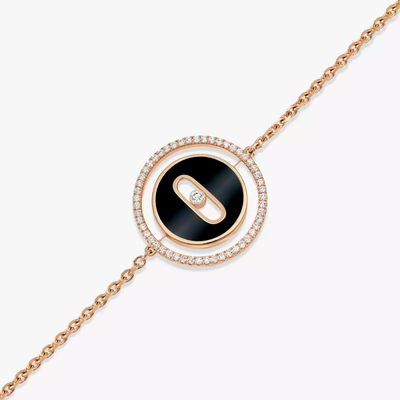 Bracelet onyx Lucky Move PM Bracelet Diamant Or Rose