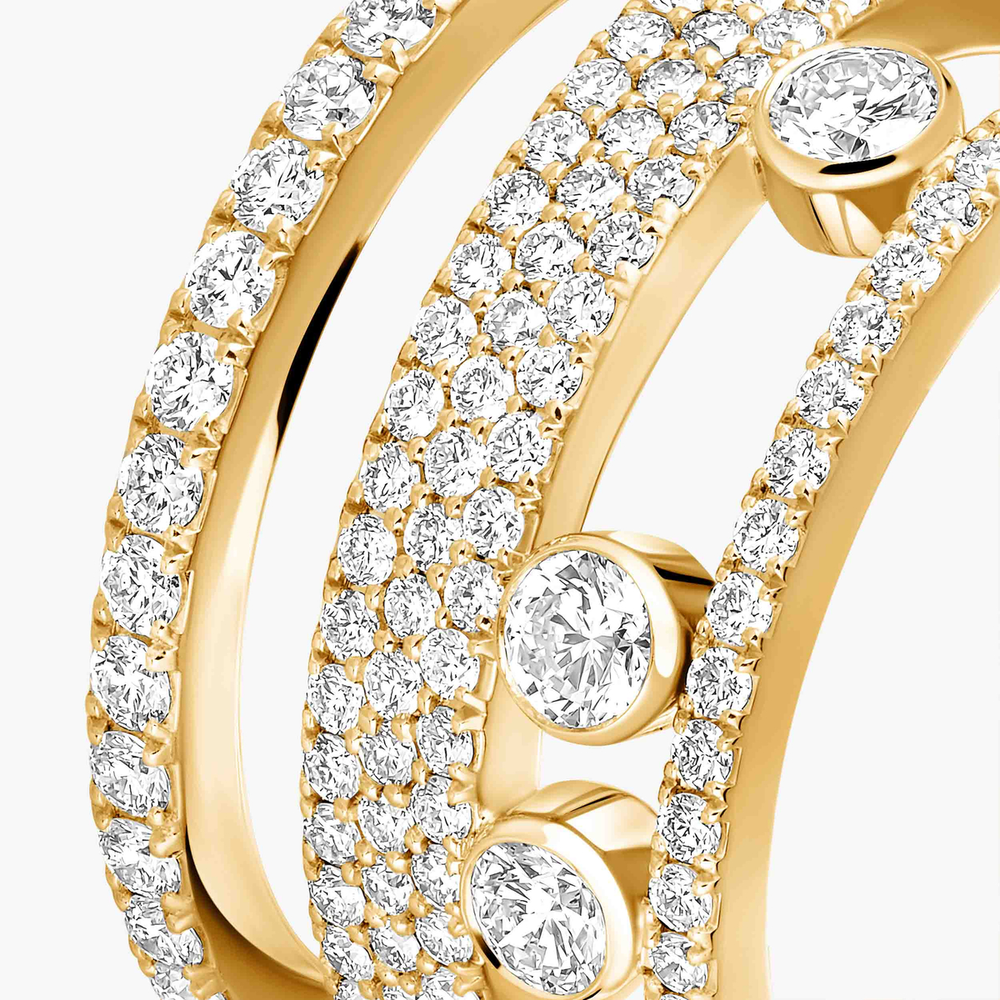 Move Romane GM Pavée Bague Diamant Or Jaune