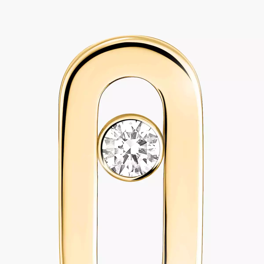 Gold Move Uno Stud Earrings Yellow Gold Diamond Earrings