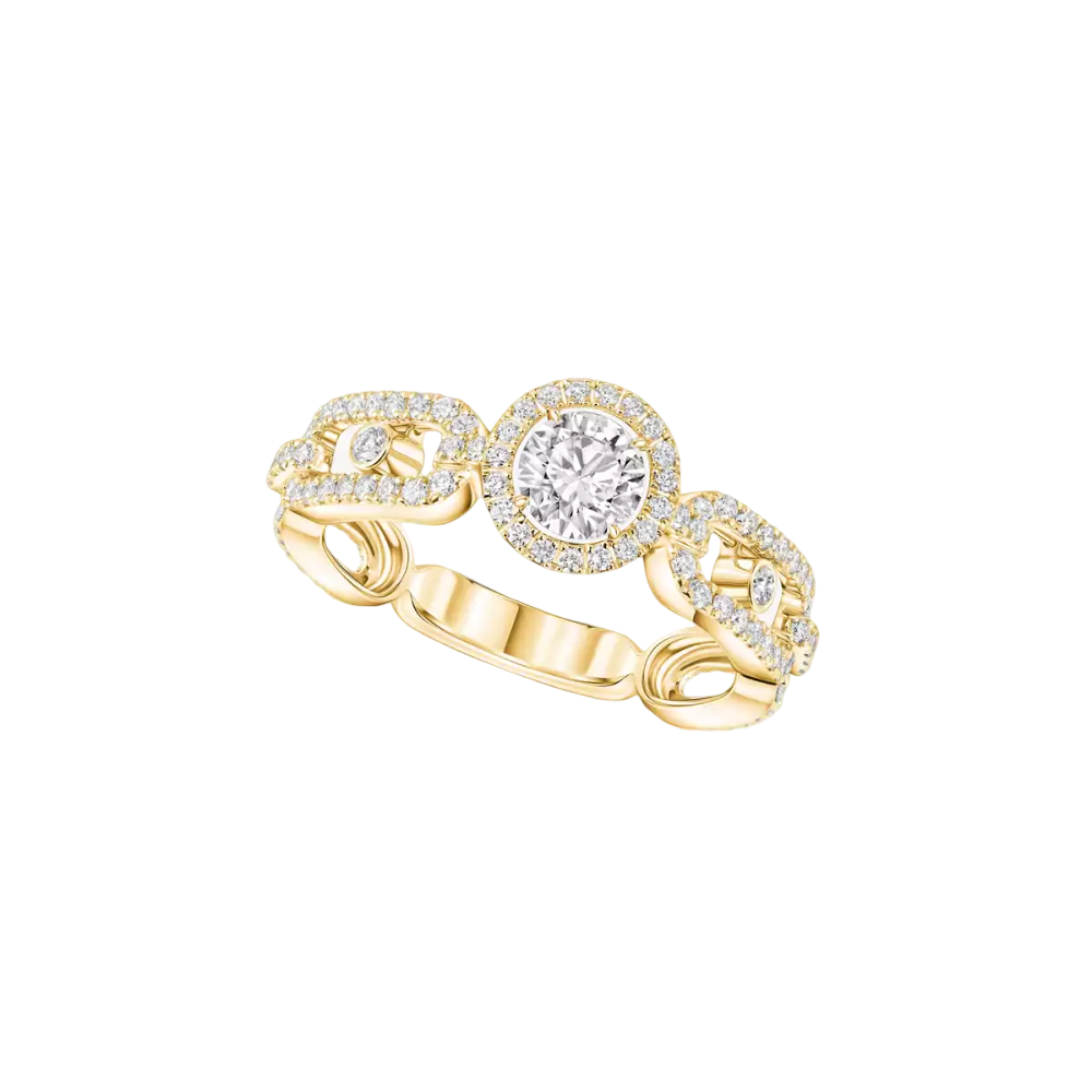 Solitaire Move Link 0,30ct Bague Diamant Or Jaune