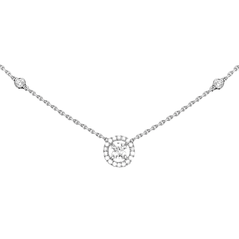 Joy Diamant Rond 0,20ct Collier Diamant Or Blanc