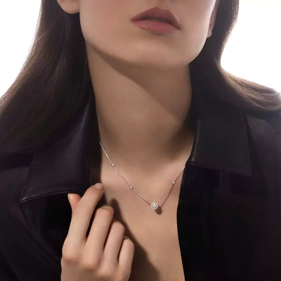 Joy 0,20ct Collier Diamant Or Blanc