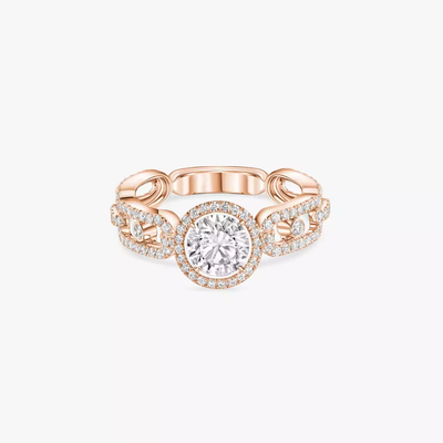 Solitaire Move Link 0,70ct Bague Diamant Or Rose