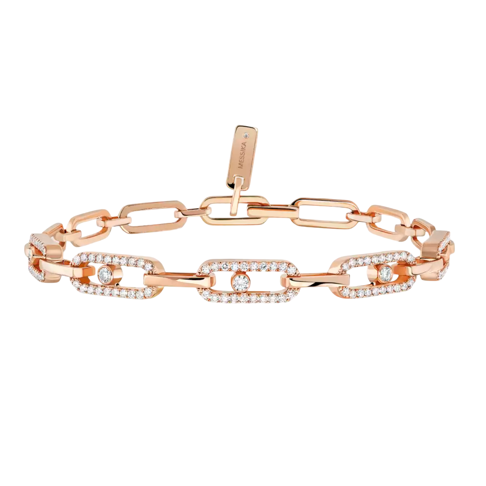 Move Link Multi Bracelet Diamant Or Rose