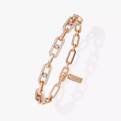 Move Link Multi Bracelet Diamant Or Rose