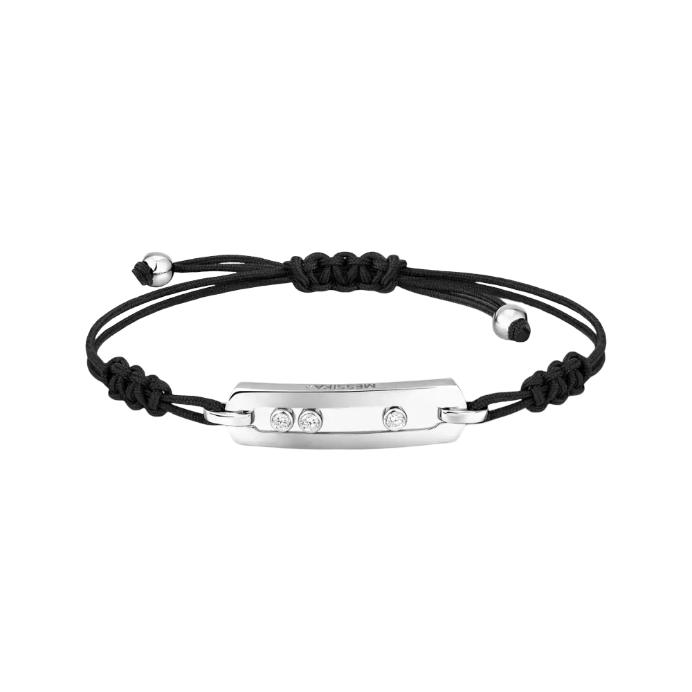 Move Cordon Motif L Bracelet Diamant Or Blanc