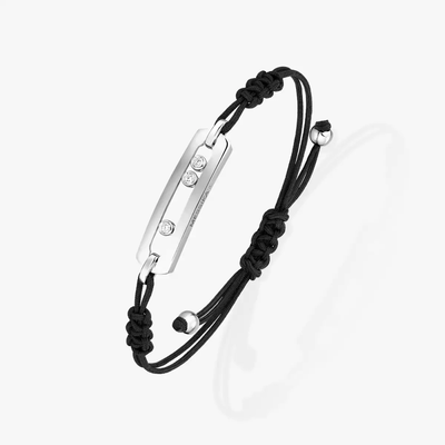 Move Cordon Motif L Bracelet Diamant Or Blanc