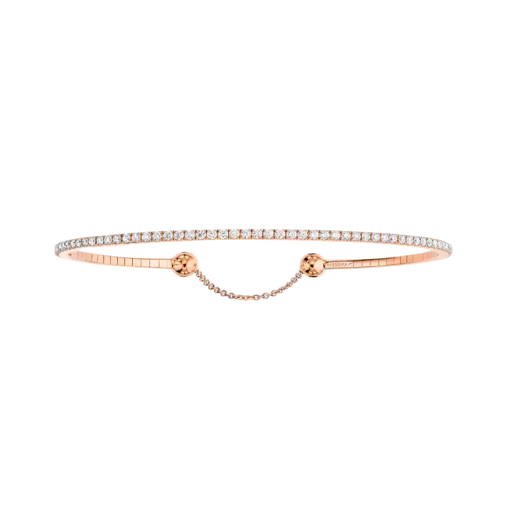Skinny 0,80ct Bracelet Diamant Or Rose