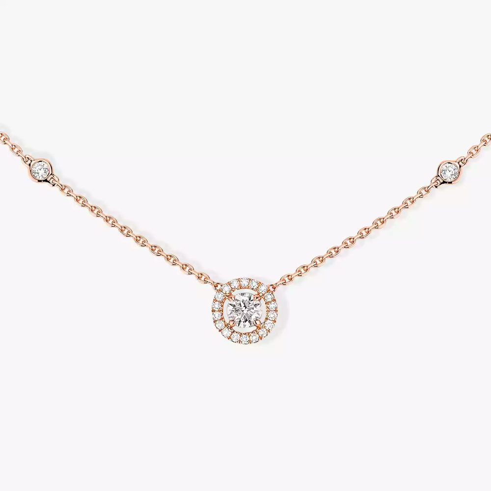 Joy 0,20ct Collier Diamant Or Rose