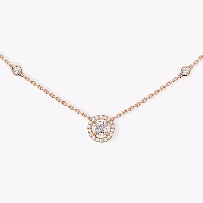 Joy 0,20ct Collier Diamant Or Rose