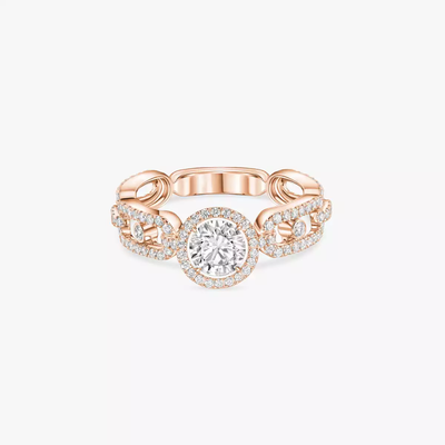 Solitaire Move Link 0,50ct Bague Diamant Or Rose