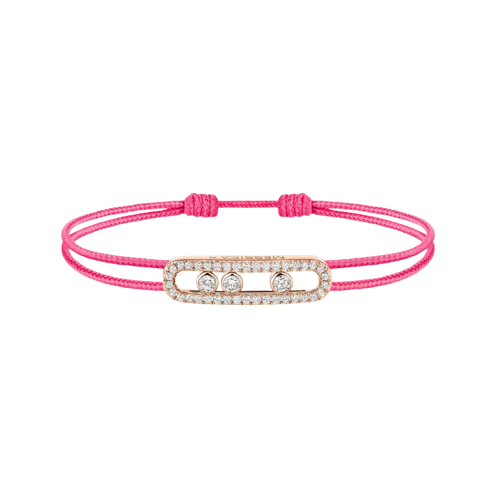 Cordon Messika CARE(S) Rose Pavé Bracelet Diamant Or Rose