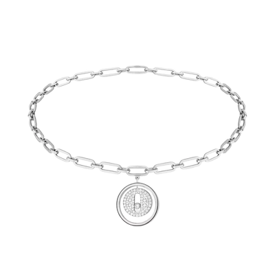 Lucky Move Diamond Pavé Ankle Bracelet White Gold Diamond Bracelet