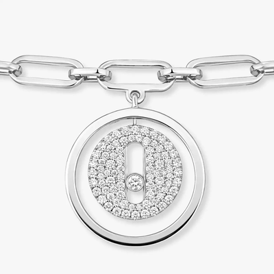 Bracelet de cheville pavé Lucky Move Bracelet Diamant Or Blanc