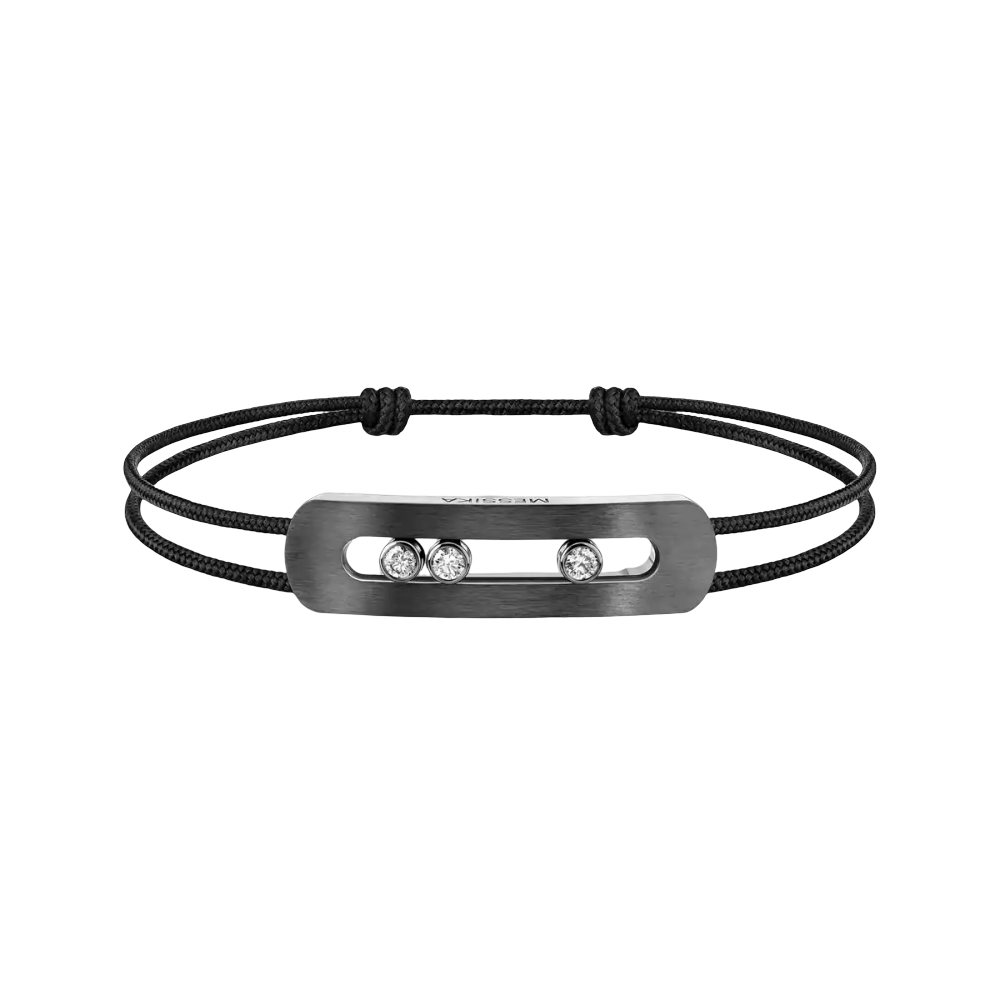 Cordon Move Titanium Graphite XL Bracelet Diamant Graphite Titanium