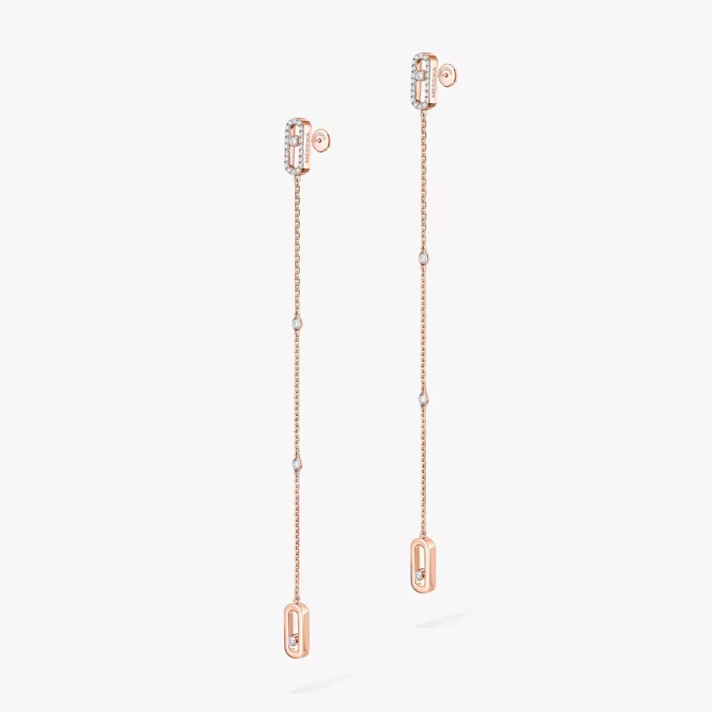 Pendantes Move Uno Boucles d'oreilles Diamant Or Rose