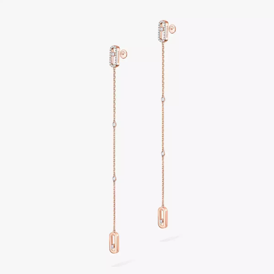 Pendantes Move Uno Boucles d'oreilles Diamant Or Rose
