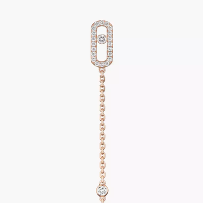 Pendantes Move Uno Boucles d'oreilles Diamant Or Rose