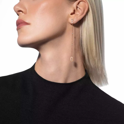Pendantes Move Uno Boucles d'oreilles Diamant Or Rose