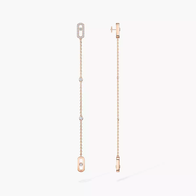 Pendantes Move Uno Boucles d'oreilles Diamant Or Rose