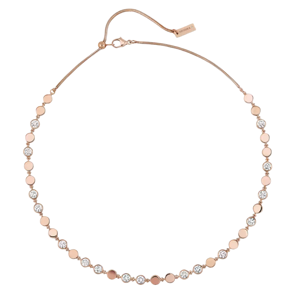 D-Vibes MM Pink Gold Diamond Necklace