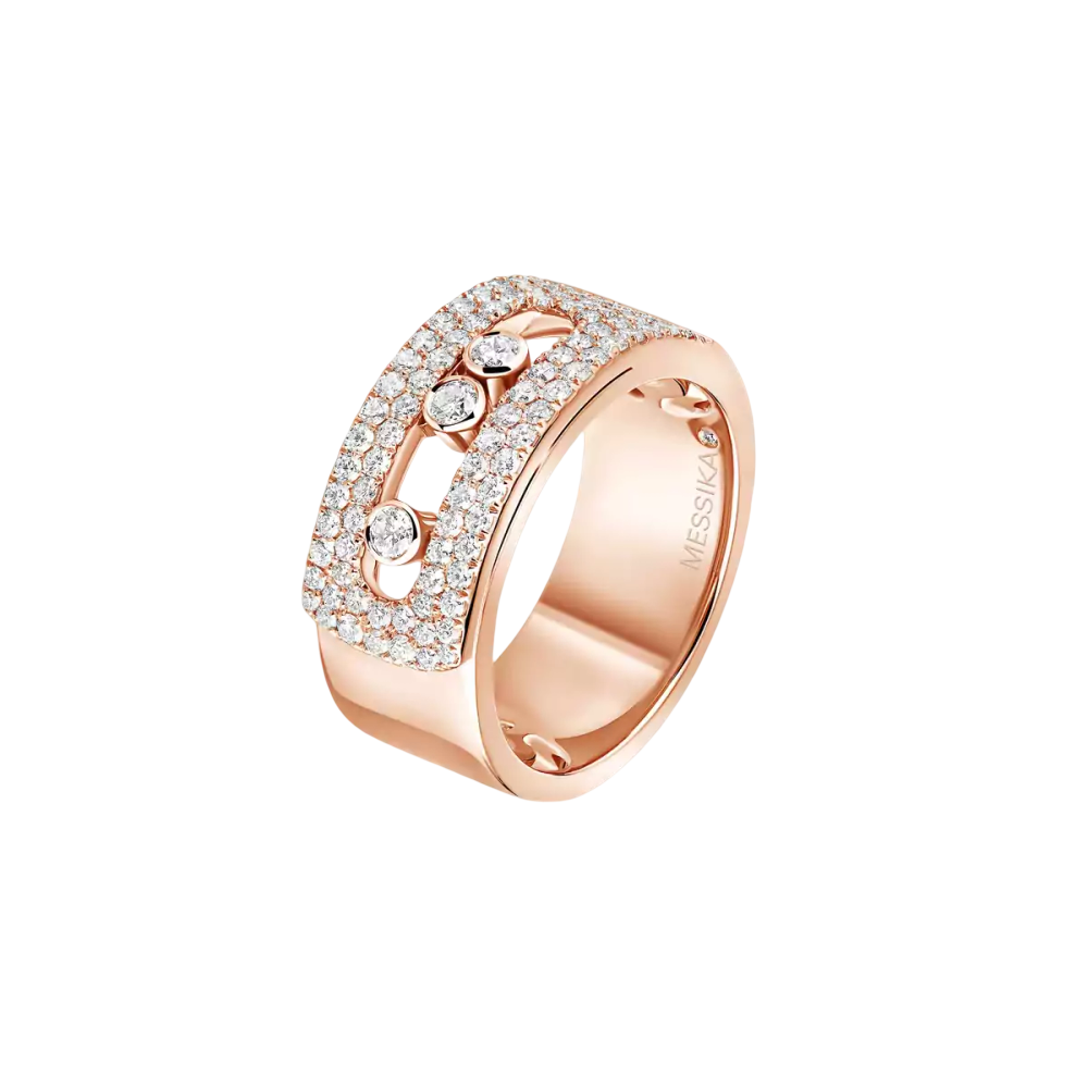 Move Noa GM Pavée Bague Diamant Or Rose