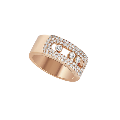 Move Noa LM Pavé Pink Gold Diamond Ring