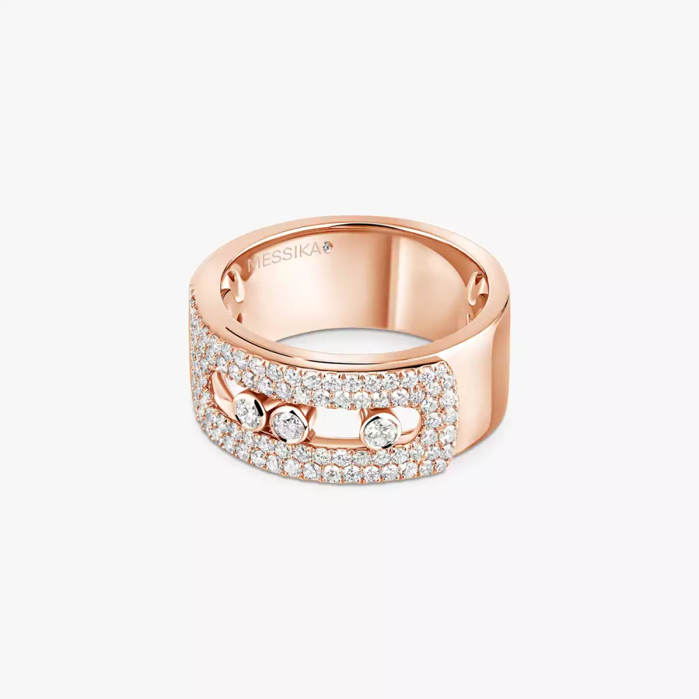 Move Noa GM Pavée Bague Diamant Or Rose