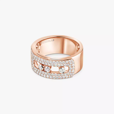 Bague pavée Move Noa GM Bague Diamant Or Rose