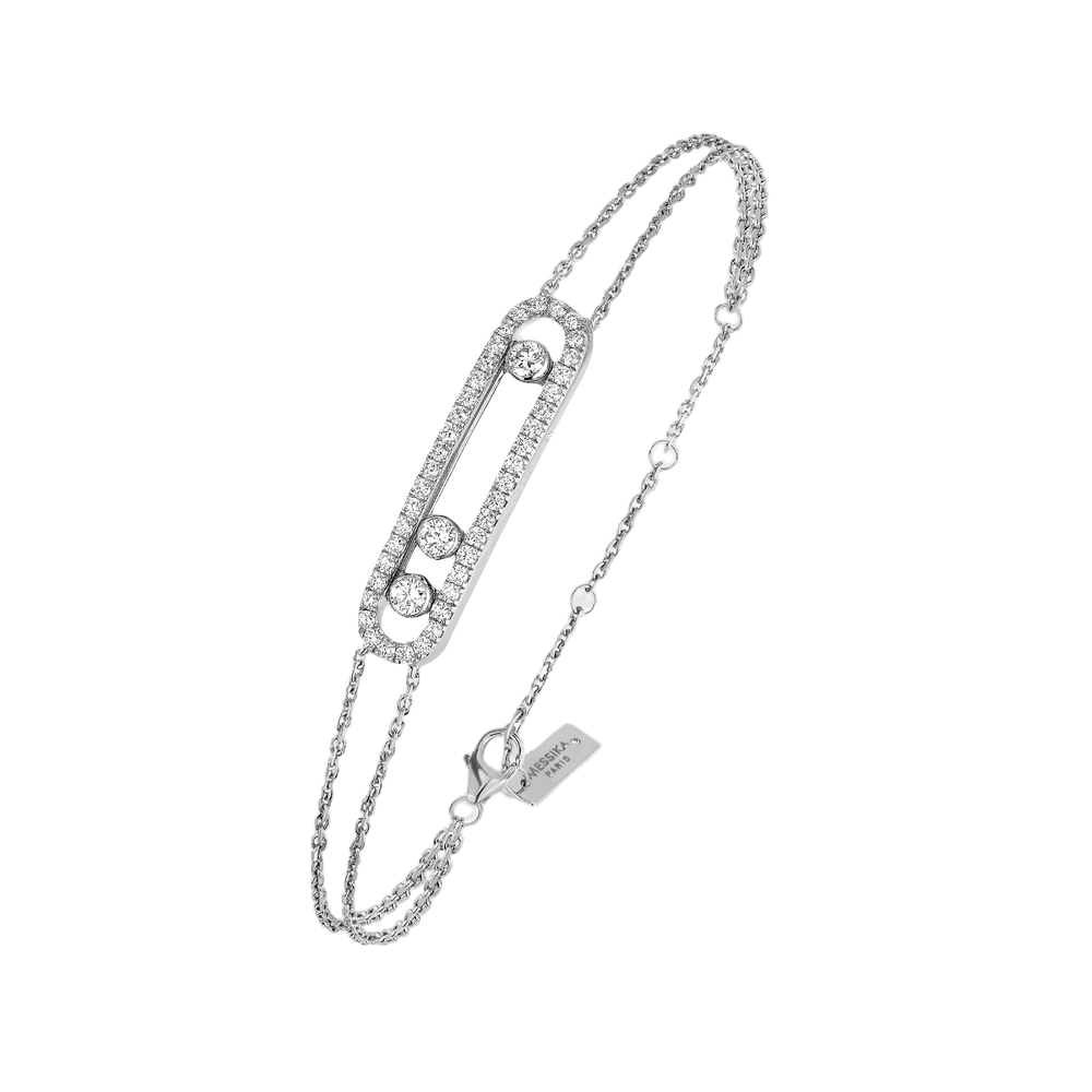 Move Classique Pavé Bracelet Diamant Or Blanc