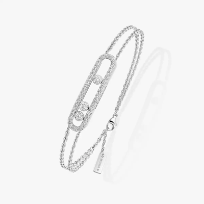 Move Classique Pavé Bracelet Diamant Or Blanc