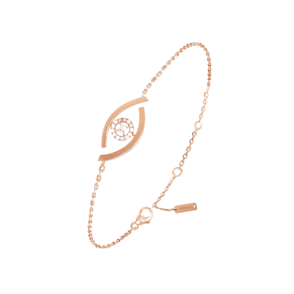 Lucky Eye Pink Gold Diamond Bracelet