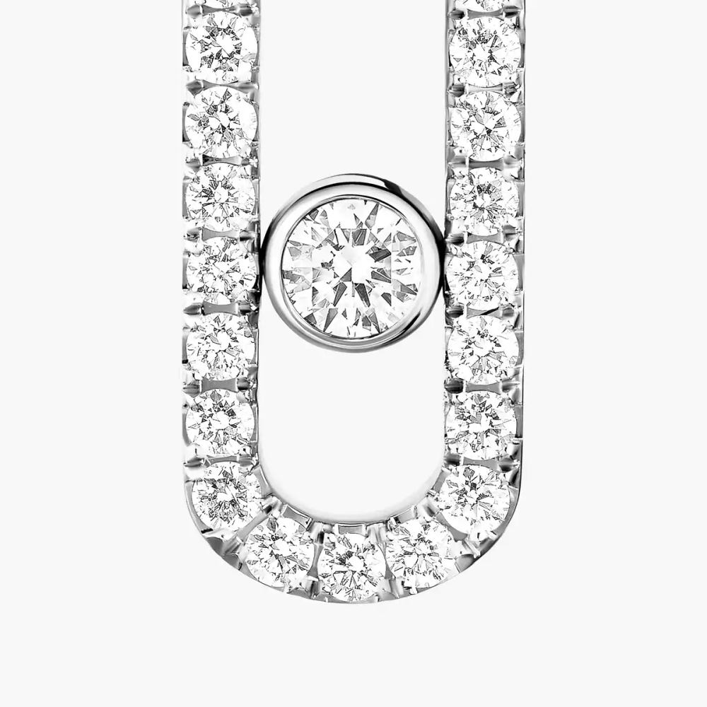 Move Uno Pavé Single Right Earring White Gold Diamond Earrings