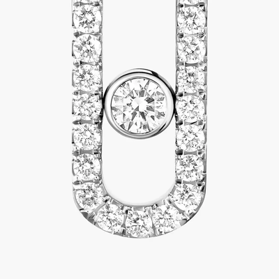 Move Uno Pavé Single Right Earring White Gold Diamond Earrings