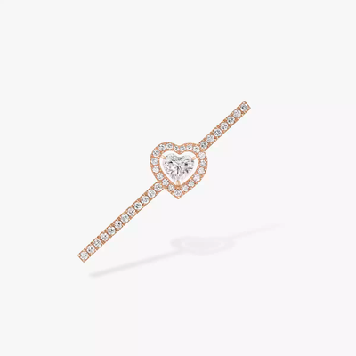 Mono Boucle d'Oreille Joy diamant cœur pavée 0,15ct Boucles d'oreilles Diamant Or Rose
